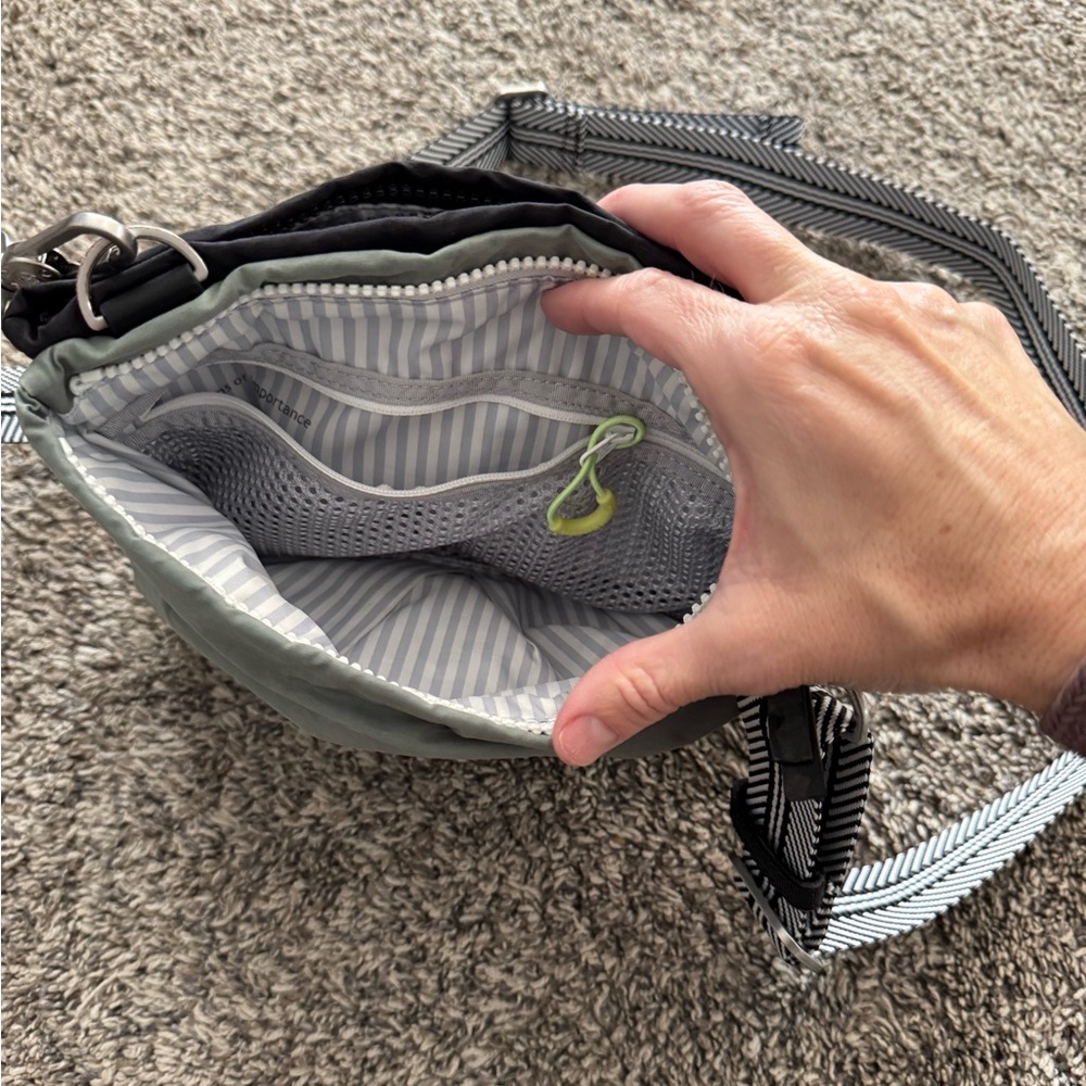 Lululemon Hip To Be Free Bag - Rare Sage Green and Black! - Picture 5 of 9